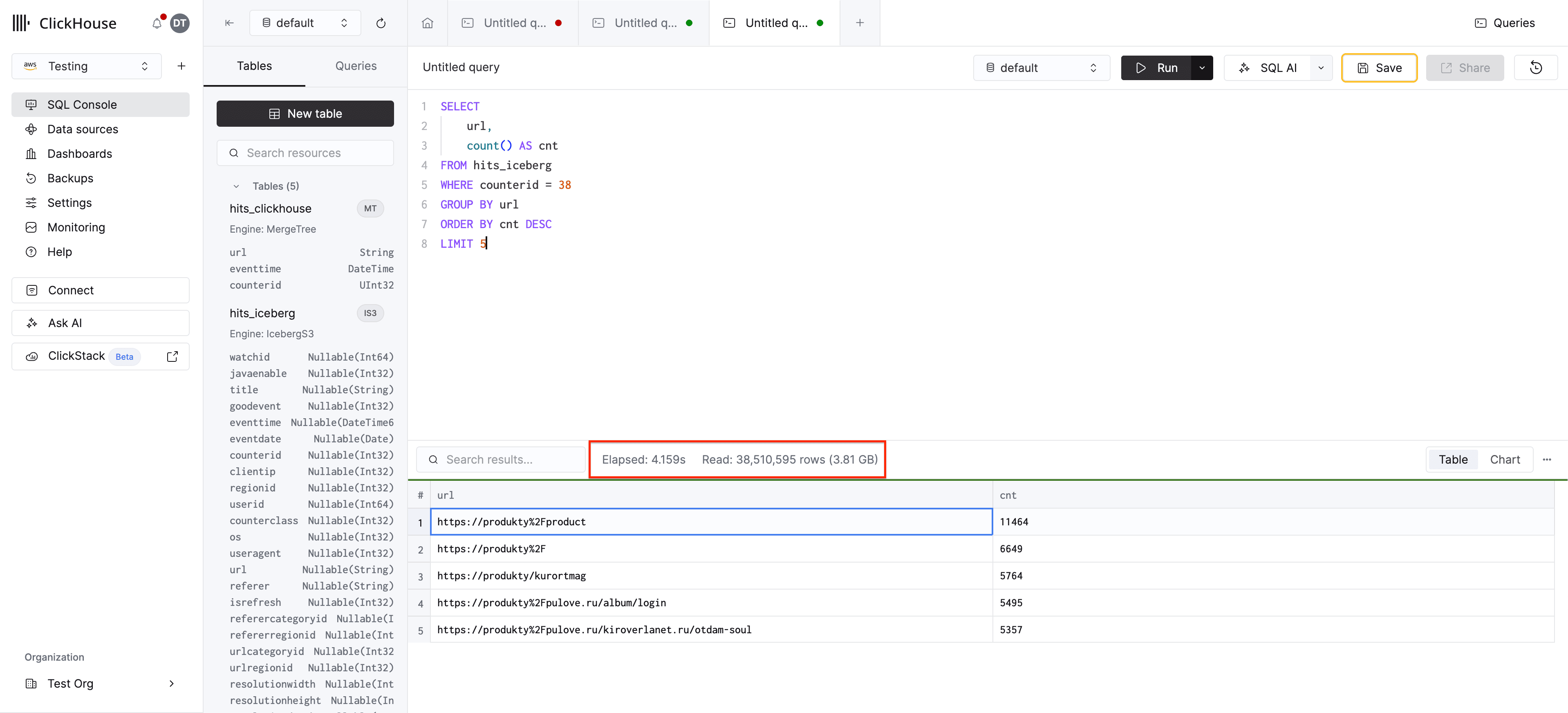 Iceberg Query